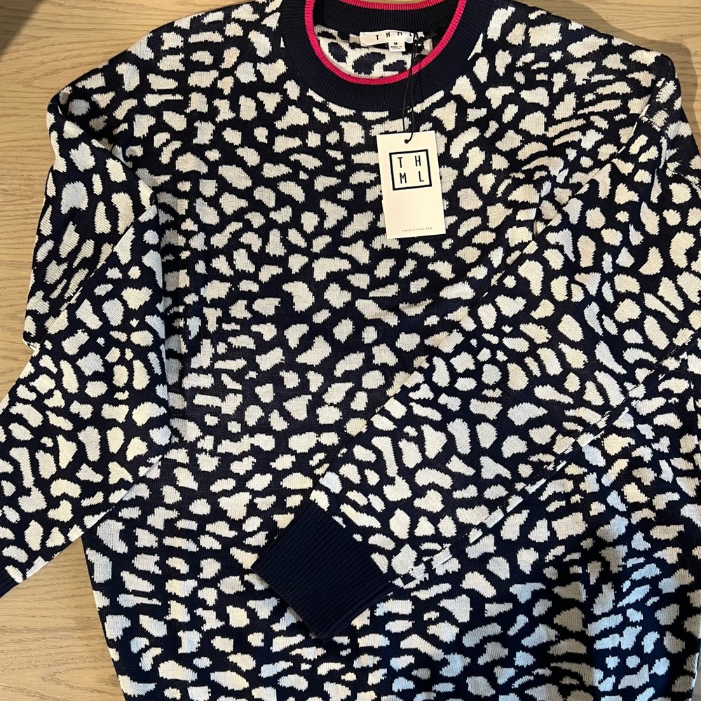 Brand new THML super soft spotted pullover sweater